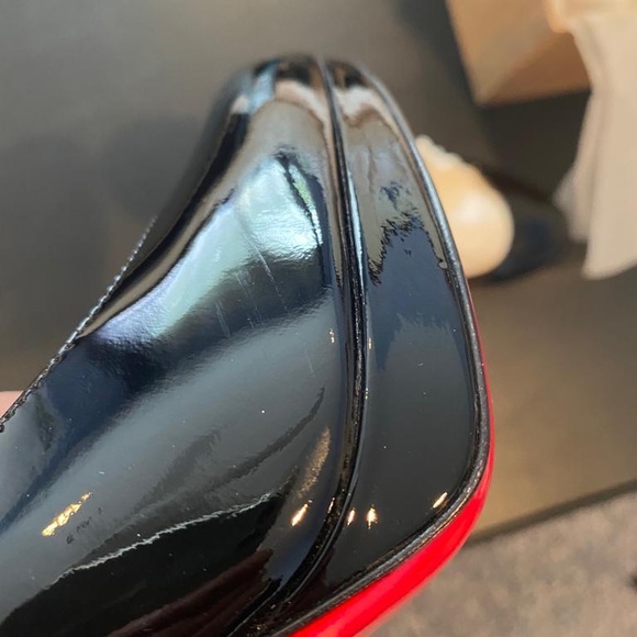 Christian Louboutin New Simple Pump 120 Parent Leather Heels - Black, Sz 38 - Picture 9 of 9